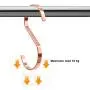 SumDirect 10pcs 4 Inch Rose Gold Flat S Hooks, Heavy Duty Stainless Steel S Shaped Hooks for Hanging Pots and Pans,Outdoor Plants and Clothes SumDirect 10pcs 4 Inch Rose Gold Flat S Hooks, Heavy Duty Stainless Steel S Shaped Hooks for Hanging Pots and Pans,Outdoor Plants and Clothes