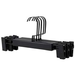KYCPTNFJ 5 Pcs Trousers Organizer Storage Rack Home Solid Wood Wardrobe with Clip Pants Hanger Laundry Non Slip Skirt Clothes