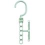5Hole Practical Clothes Hanger Rack Space Saver Organizer Wonder Clothing Hook Magic Hanger Closet Organizer Space Save 15 (Green)