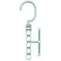 5Hole Practical Clothes Hanger Rack Space Saver Organizer Wonder Clothing Hook Magic Hanger Closet Organizer Space Save 15 (Green)