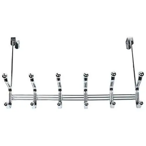 Berry Ave Door Hanger Wall Hooks | Mounted Rack for Coats, Hats, Robes, Towels, and Umbrellas | Over-the-Door Mount with Chrome Finish | Closet & Bathroom Organizer Berry Ave Door Hanger Wall Hooks | Mounted Rack for Coats, Hats, Robes, Towels, and Umbrellas | Over-the-Door Mount with Chrome Finish | Closet & Bathroom Organizer