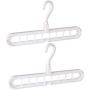 OcEaN Home & Living 2Pcs Clothes Hanger Stand 9 Hole Space Saver Towel Hook Closet Organizer Plastic Rack Storage, White OcEaN Home & Living 2Pcs Clothes Hanger Stand 9 Hole Space Saver Towel Hook Closet Organizer Plastic Rack Storage, White