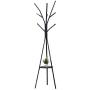 COAT RACK Vertical Metal Branch Shape with Small Disc Clothes Hanger (Color : Black)