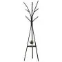 COAT RACK Vertical Metal Branch Shape with Small Disc Clothes Hanger (Color : Black)