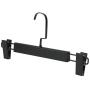 5Pcs Trousers Organizer Flat Hook Pants Hanger Clothes Home Wardrobe Storage Rack Non Slip Solid Wood Adult Closet with Clip