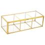 Feyarl Gold Glass Jewelry Trinket Boxes Storage Container Ring Earring Holder Clear Glass Decorative Boxes Beauty Display