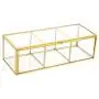 Feyarl Gold Glass Jewelry Trinket Boxes Storage Container Ring Earring Holder Clear Glass Decorative Boxes Beauty Display