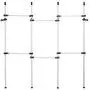 Yosooo DIY Scalable Garment Rack,4 Rods Height Adjustable Heavy Duty Freestanding Coat Rack Hanger Tools for Clothes Storage Organizer Wardrobe Indoor Laundry