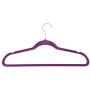 Eduton Black/Purple Velvet Non-Slip Thin Clothes Clothing Hangers Space Saving Closet Storage Helper Household (Black)