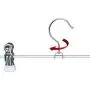 Mawa by Reston Lloyd Non-Slip Space-Saving Clothes Hanger For Pants & Skirts with Two Clips, Style K/40D, Set of 10, 15 3/4&quotL, White