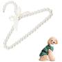 10pcs Random Color Children Pearl Hanger Fashion Dog Cat Cloth Hanger Clothes Baby Pearl Plastic Pet Hangers 20cm