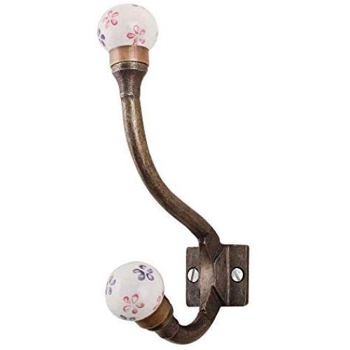 Indianshelf Handmade 1 Artistic Vintage Pink Iron Tiny Wall Hooks Hangers/Clothes Hooks for Wall