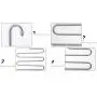 LEF 3-Pack S-Type Stainless Steel Hangers for Space Consolidation, Scarfs, Closet Storage Organizer for Pants, Jeans, Ties, Belts, Towels