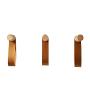 Wooden Coat Hooks Wall Mounted Vintage Single Organizer Hangers, Handmade Craft Hat Rack 3pcs