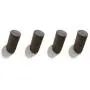 Curious Fish 4PCS Black Walnut Wood Hooker Wooden Cylinder Column Wood Hook Wall Mounted Towel Clothes Hat Key Coat Bag Robe Scarf Hanger Bathroom Bedroom Kitchen Cupboard Living Room Hallway