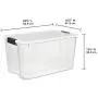 STERILITE 19889804 70 Quart/66 Liter Ultra Boxes Clear with a White Lid and Black Latches, STERILITE 19889804 70 Quart/66 Liter Ultra Boxes Clear with a White Lid and Black Latches,