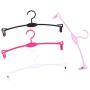 20pcs Random Color Arc Hangers Portable Hook Kids Clothes Hangers Clothes Drying Rack Plastic Bra Design Outdoor Hanging Organizer