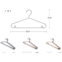 SAASNY Standard Plastic Hangers ? Pack of 5 ? Durable and Slim with Sleek Design ? Green ? Non Slip & Space Saving Clothes Hangers for Drying and Storage