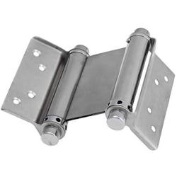 Aexit Screws Mounted Clothes Hangers Silver Tone Stainless Steel Double Door Butt Hinge Childrens Clothes Hangers 126mm Length