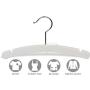 The Great American Hanger Company White Rounded Wooden Baby Hanger, Boxes of 50 10 Inch Wood Top Hangers w/Chrome Swivel Hook for Infant Clothes or Onesie