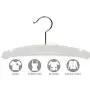 The Great American Hanger Company White Rounded Wooden Baby Hanger, Boxes of 50 10 Inch Wood Top Hangers w/Chrome Swivel Hook for Infant Clothes or Onesie