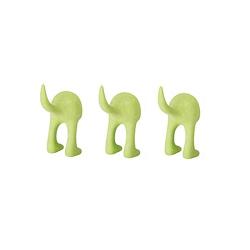 Ikea Set of 3 Dog Tail Hooks Hat Coat Key Wall Mounted Hanger (Green)