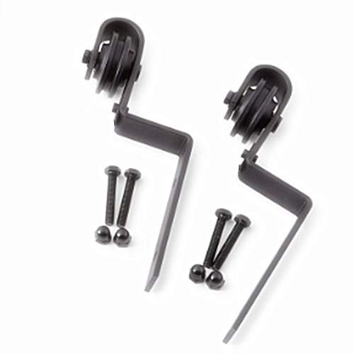 HOMACER Additional Steel Bending Hanger Set for Single Track Bypass (2 Bending Hangers, 2 Anti-Jump Pads and 1 Floor Guide)