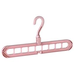 IFRG.RY Multi-Port Support Circle Hangers Drying Racks Multifunction Plastic Scarf Clothes Hanger Storage Rack Pink -A