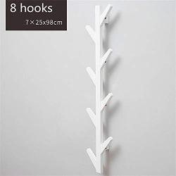 Monkibag-HE Coat Rack Hanger Wall Hanging Wall Bedroom Wall Hanging Wall Hanger Creative Door Clothes Hook Living Room Porch Coat Rack Clothes Storage Rack (Color : White, Size : 79825cm)