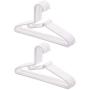 Dry Wet Clothes Hangers with Durable Non-Slip Shoulder Design Heavy Duty 60 Pack Plastic Hangers for Bedroom Closet Scarves,White,20pieces