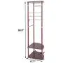 Mapsoul Multifunctional Coat Rack Floor Indoor Hat Jacket Clothes Rack Fashion Creative Hanger Hall Tree Free Standing Entryway Storage Shelf, Industrial Shoes Bench Furniture 3 in 1 Design