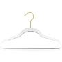 NEW EXCLUSIVE INNOVATION by Closet Complete: Perfectly sized for Kids & Babies, COMPLETELY CLEAR, Space Saving, INVISIBLE HANGERS, Ultra-Thin ACRYLIC HANGERS, GOLD Hooks, Set of 10