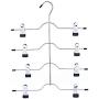 5pcs 4 Layers Stainless Steel Multifunctional Clothes Hangers Pants Storage Hangers Cloth Rack Multilayer Storage Cloth Hanger