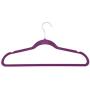 Homgrace Heavy Duty Velvet Clothes Hangers, Durable Non Slip Space Saver Clothes Hangers (Purple, Pack of 120)