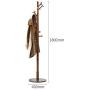 HTDZDX 180CM Wooden Coat Rack Free Standing 10 Hooks Clothes Stand Tree Stylish Wooden Hat Coat Rail Stand Rack Clothes Jacket Storage Hanger Organiser (Color : A)