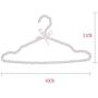 SAASNY 5 Pack White Pearl Beaded 40cm Metal Elegant Clothes Coat Garment Trouser Bar Hangers. Ideal for Home and Shops