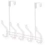 Over The Door Hook - 5 Hooks Towel Rack for Bathroom Storage Closet - Behind The Door Organizer Clothes Rack - Shoe Or Hat Holder - Office Cubicle Purse Hanger - Door Hook (White) Over The Door Hook - 5 Hooks Towel Rack for Bathroom Storage Closet - Behind The Door Organizer Clothes Rack - Shoe Or Hat Holder - Office Cubicle Purse Hanger - Door Hook (White)