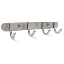 Hook Rail Rack on Wall Mounted - 11 Inch Coat Hooks, Wall Mounted Hangers with 304 Stainless Steel (Brushed Nickel)