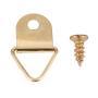 Small Triangle D-Ring Picture Frame Hangers Single Hole with Screws 100 PCS