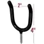 ALAZCO 16 Black Vinyl Coated Steel Wall Mount Screw-in Heavy Duty Tool Holders 4” Utility U-Hooks for Garage Workshop Storage Hang Shovels Rakes Brooms Garden Tools Sports Equipment Tennis Racket ALAZCO 16 Black Vinyl Coated Steel Wall Mount Screw-in Heavy Duty Tool Holders 4” Utility U-Hooks for Garage Workshop Storage Hang Shovels Rakes Brooms Garden Tools Sports Equipment Tennis Racket