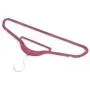 Sanhezhong 10pcs 450.524.5 Plastic Flocking Clothes Hangers with Rail Wine Red(US Warehouse)