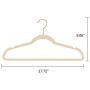 Non-Slip Velvet Clothes Hangers Premium Heavy Duty Space Saving with 360 Swivel &Rose Gold Hanger Hook for for Dress, Coats, Jackets, Pants, Shirts, Skirts (Pack of 50)