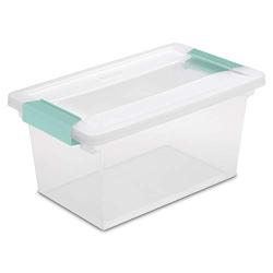 STERILITE Medium Clip Boxes Clear Storage Tote Container with Lid (8 Pack)