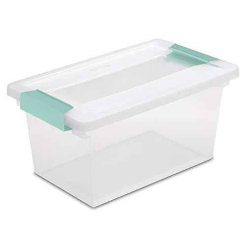 STERILITE Medium Clip Boxes Clear Storage Tote Container with Lid (8 Pack)