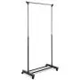 Whitmor Adjustable Garment Rack - Rolling Clothes Organizer - Black and Chrome