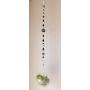 Pearl, black, and silver beaded airplant hanger