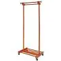 HL-TD Household Coat Rack Hanger Hooks Clothes Coat Stand Bags Stand Shoes Hats Rack 155cm Simple (Color : Honey Color)