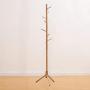 TLTLYMJ Coat Rack, Solid Wood Bedroom Hangers, Home Floor, Simple Office Clothes Rack (Color : Wood Color)