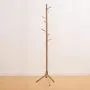 TLTLYMJ Coat Rack, Solid Wood Bedroom Hangers, Home Floor, Simple Office Clothes Rack (Color : Wood Color)