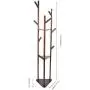 Jimfoty Coat Rack, Multi-Layer Coat Racks Free Standing Coat Tree Hat Hanger Holder Cloth Shelf for Home Bedroom Hallway(Natural Color)